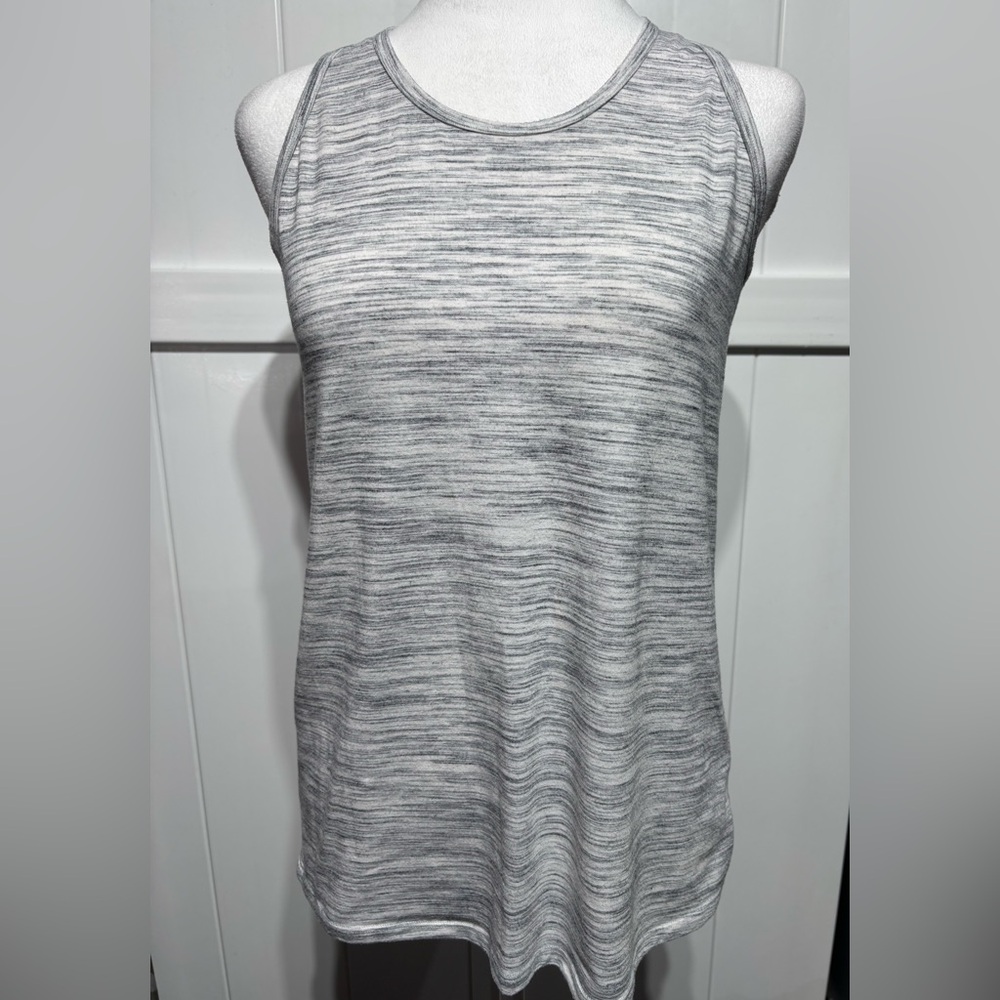 Athleta grey/black/white heathered tank top